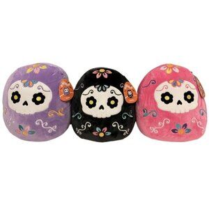 Lot of 3 11" Squishmallows Day of the Dead Dia de Los Muertos Sugarskull